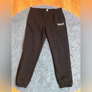 Reebok Men's Black Fleece Lined Sweatpants Joggers Size M